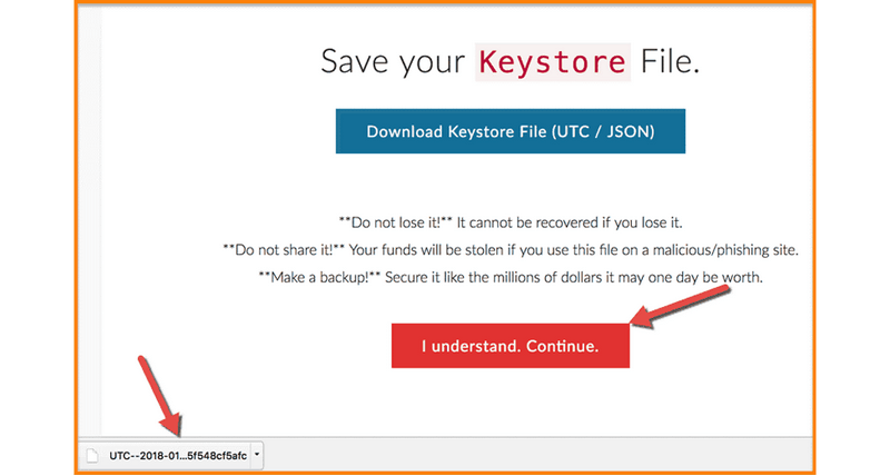 Download keystore file